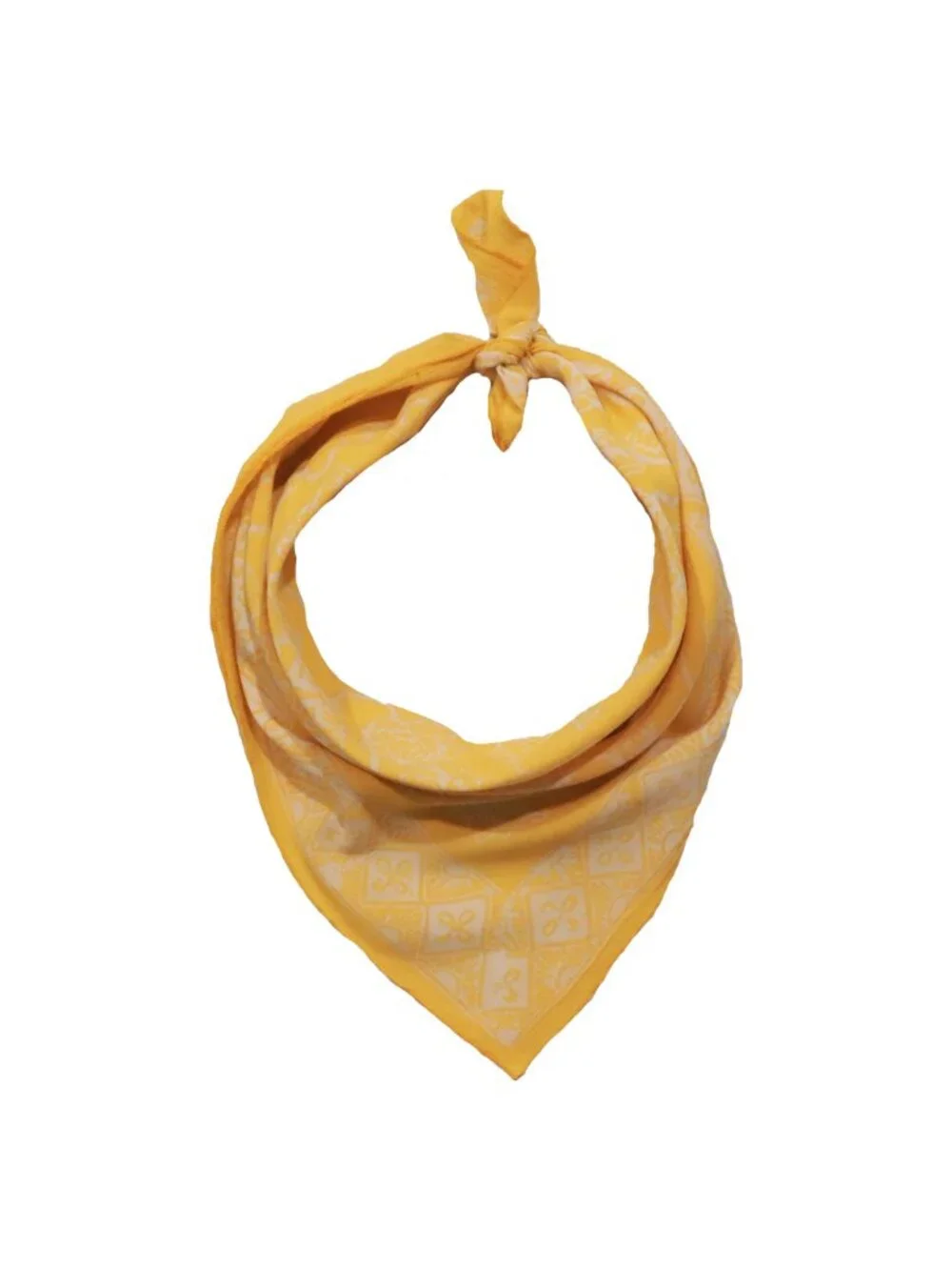 Hand Dyed Batik Bandana, Sunrise, Butter Yellow